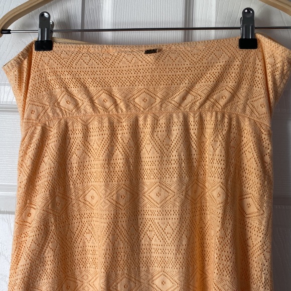 Roxy peach & white strapless dress - Picture 4 of 5